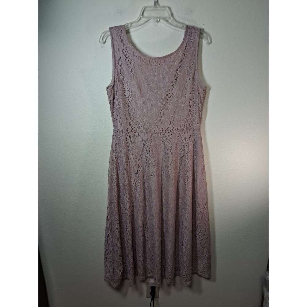Suzanne Betro Lace Dress Business Casual Boho Cottage Fairy Party Pink Sz Large